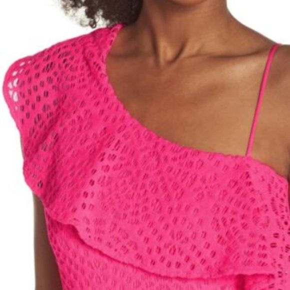 Lilly Pulitzer Callisto Dress Size 00 Pink Cosmo Sea Urchin Terry Lace Brand NWT - Picture 3 of 4